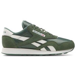 Reebok Men's Classic Nylon Sneakers in Escape Green/Escape Green/Chalk